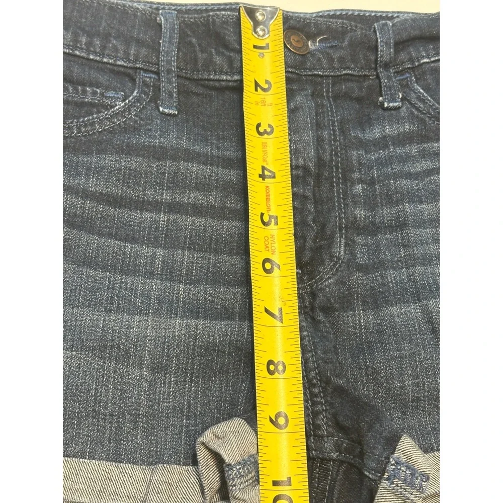 Hollister Denim Shorts Womens 1 W25 Dark Wash Cuffed High Rise Stretch Summer